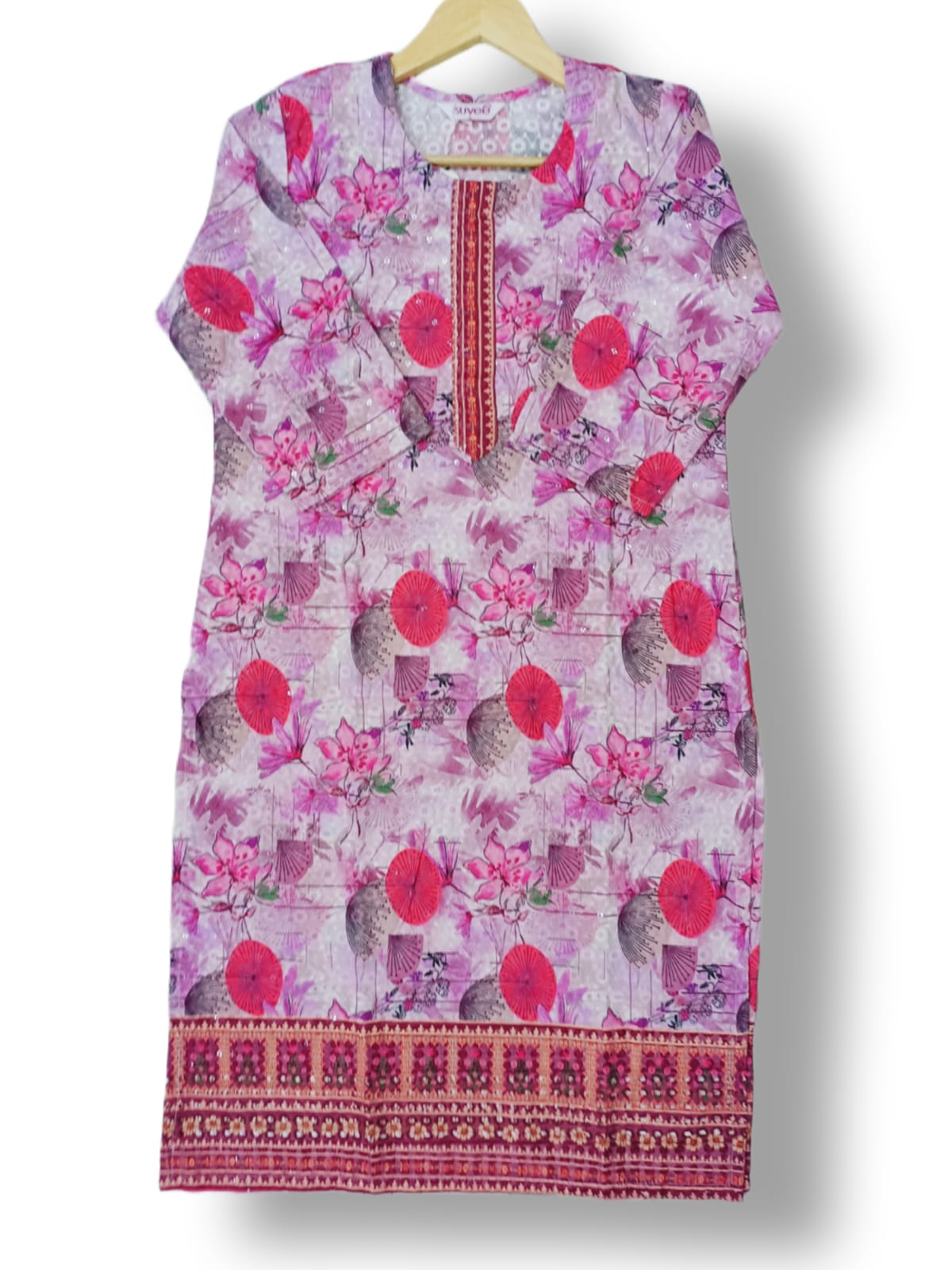 PRINTED BOTH SIDE CHIKANKARI KURTI